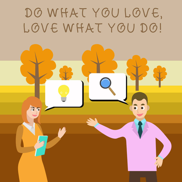 Scrivere una nota che mostra Do What You Love What You Do. Business foto in mostra è in grado di fare cose ti piace lavorare in posti migliori allora
. - Foto, immagini