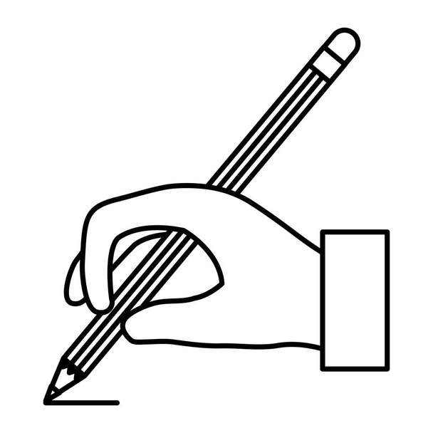 kézi írás, grafit ceruza - Vektor, kép