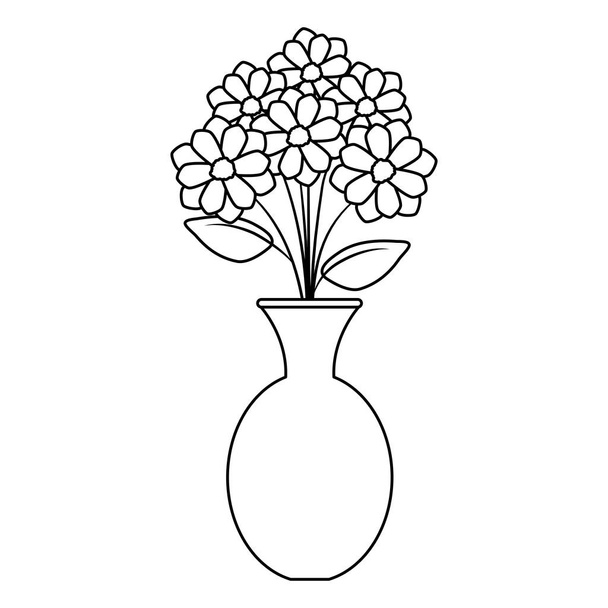 βάζο με λουλούδια εικονίδιο - Διάνυσμα, εικόνα