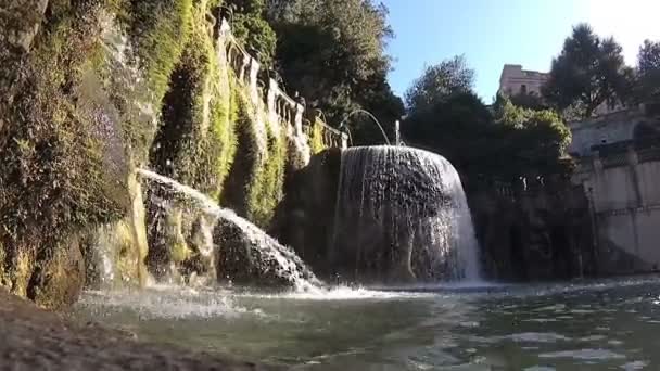 Italy, Tivoli, "Oval Fountain" in the garden of the villa d'Este - Footage, Video