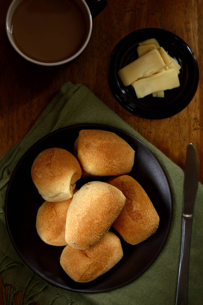 Pan de Sal or salted bread rolls - Fotoğraf, Görsel