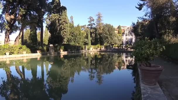 Фонтане del nettuno e dell' Органо в villa d'este в Тіволі - Рома - Італія - Кадри, відео