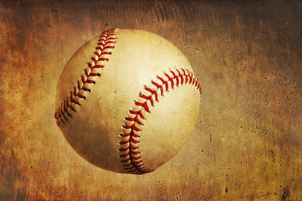 baseball na grunge teksturowanej tło - Zdjęcie, obraz