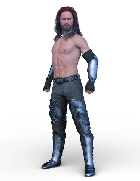3D CG rendering of strong man - 写真・画像