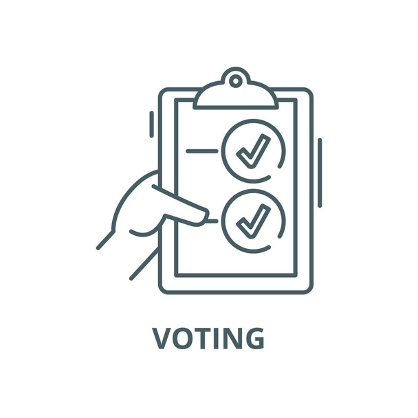 Voting vector line icon, linear concept, outline sign, symbol - Vector, Image
