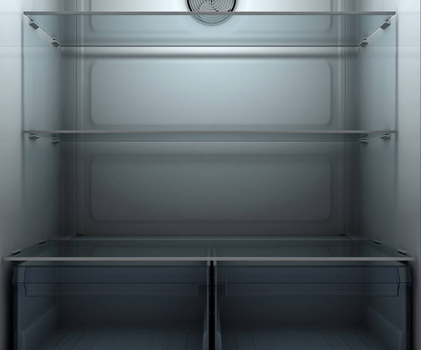 Εσωτερικό σκοτεινό ψυγείο - Φωτογραφία, εικόνα