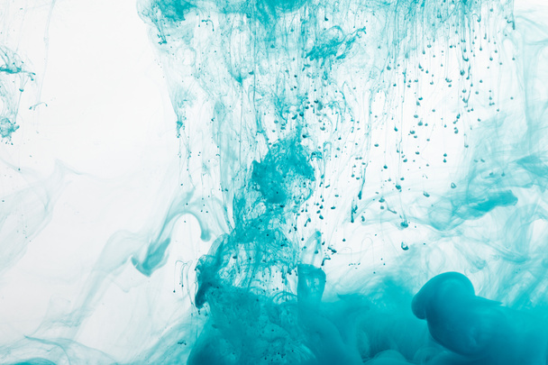 Close up view of blue paint splash in water  - Photo, Image