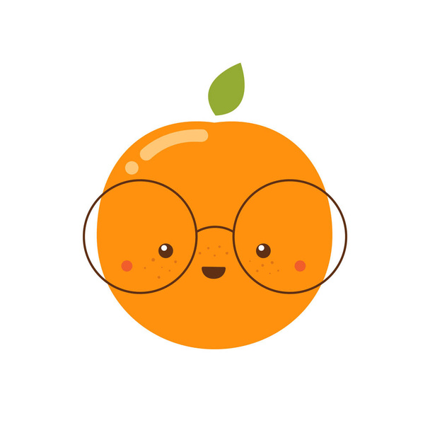 Linda naranja con gafas
 - Vector, imagen