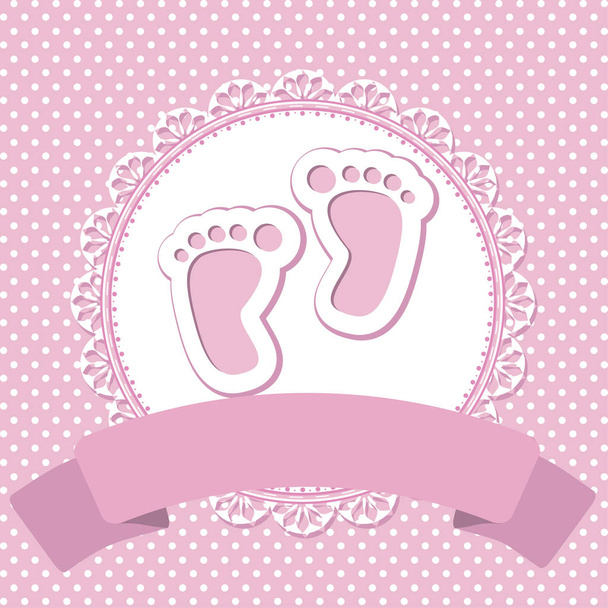 κάρτα άφιξης μωρό. εικονογράφηση φορέας - Διάνυσμα, εικόνα