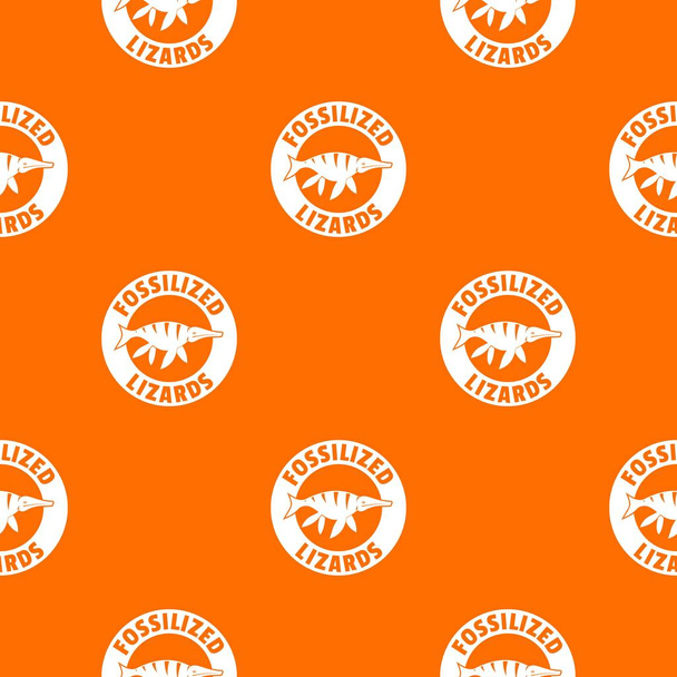 Jurassic funny pattern vector orange - Wektor, obraz