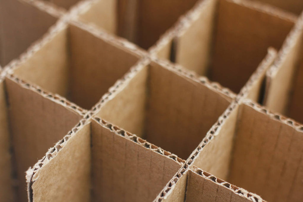 Empty cardboard boxes for bottles. Packing and shipping drinks. Wines case. - Photo, Image