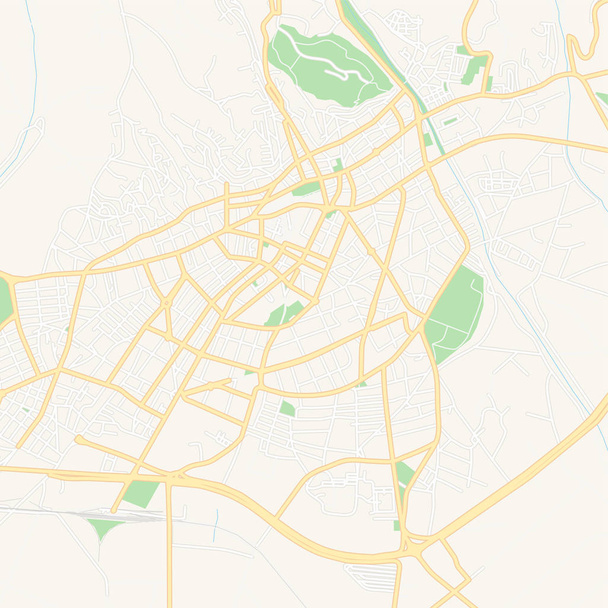 Serres, Griekenland afdrukbare kaart - Vector, afbeelding