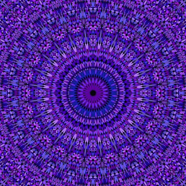 紫の花の華やかなマンダラパターンの壁紙 - ボヘミアンベクトルの背景 - ベクター画像