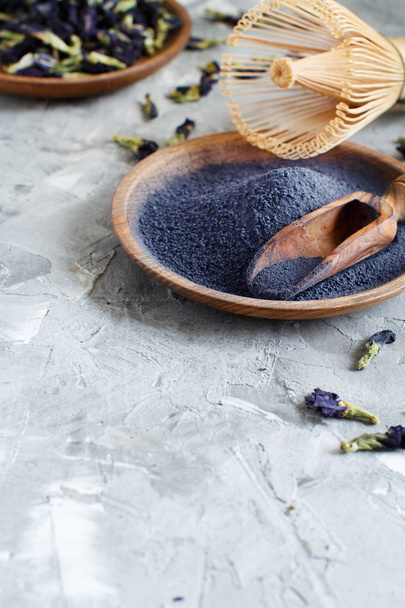 Blue matcha powder - Foto, Imagen
