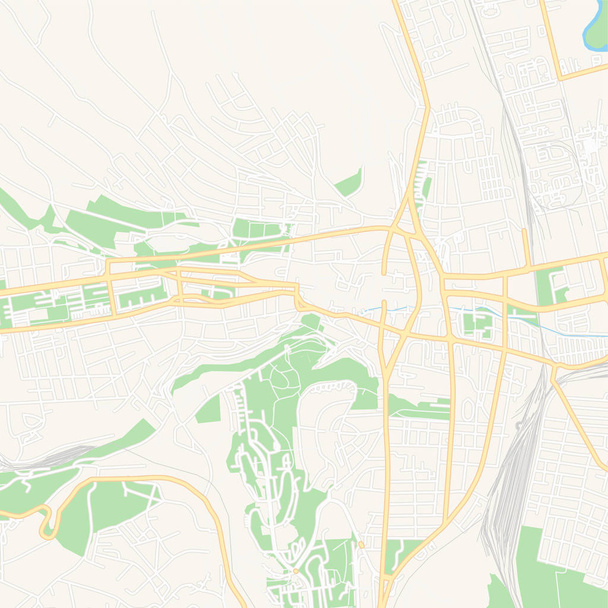 Miskolc, Hungría mapa imprimible
 - Vector, imagen