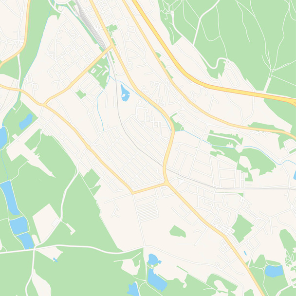 タタバニヤ, ハンガリー印刷可能な地図 - ベクター画像