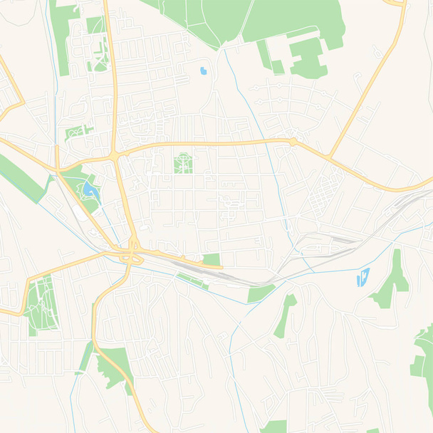 カポスヴァル, ハンガリー印刷可能な地図 - ベクター画像
