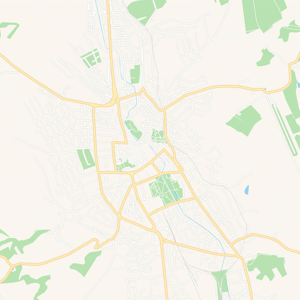 エガー, ハンガリー印刷可能な地図 - ベクター画像