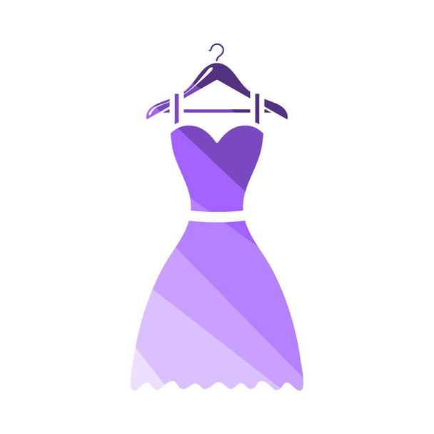 Elegantní šaty na ramena ikonu - Vektor, obrázek