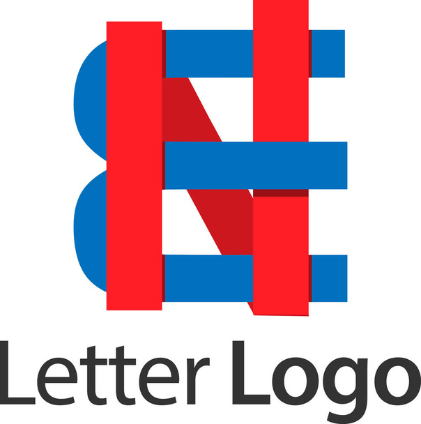 en Initial Stock Logo Template., moderne Schriftart aus Papier. - Vektor, Bild