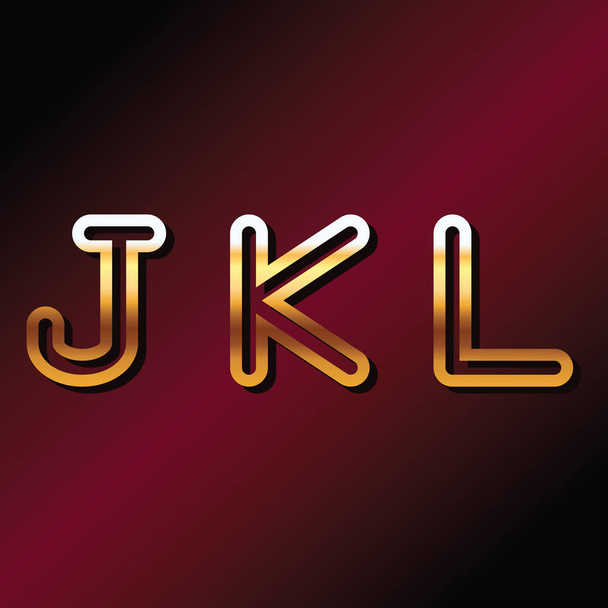 JKL alphabet fonts - Vektor, kép