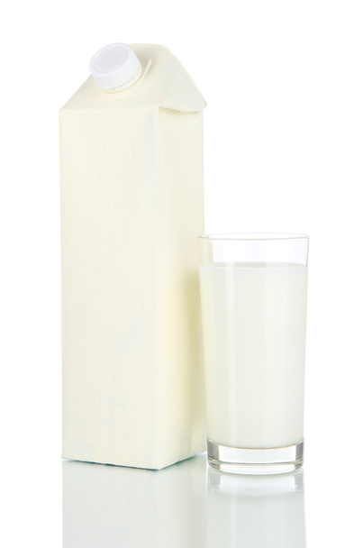 Milk pack isolated on white - Fotó, kép