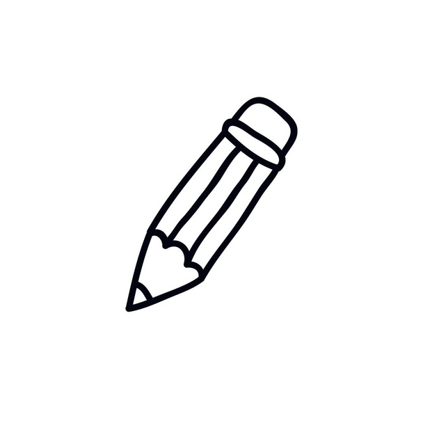 potlood doodle icoon, vector illustratie - Vector, afbeelding