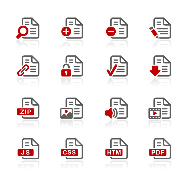 Documents Icons - 1 -- Redico Series - Vecteur, image