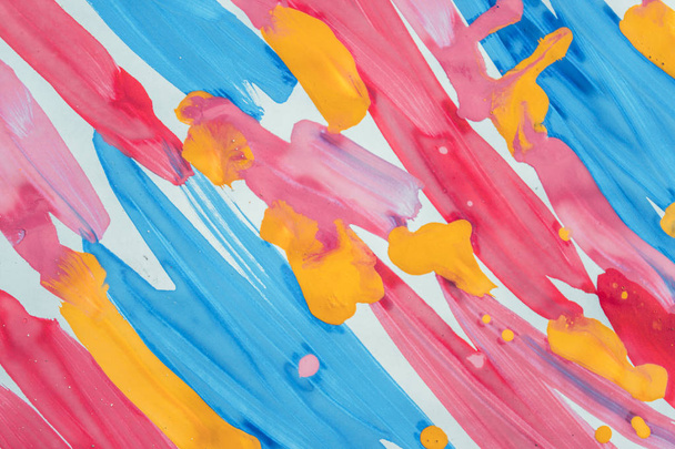 Tiras de cepillo de fondo abstracto azul, rosa, amarillo
 - Foto, imagen