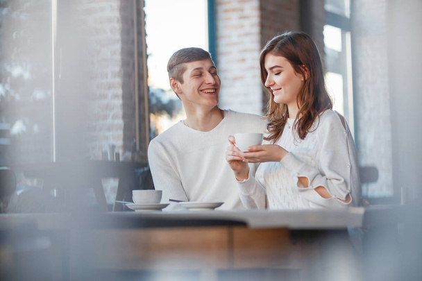 Couple in a cafe - Fotografie, Obrázek