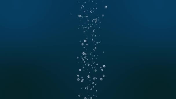 Animation unterschiedlich großer Unterwasserblasen, die unter Druck aufsteigen. - Filmmaterial, Video