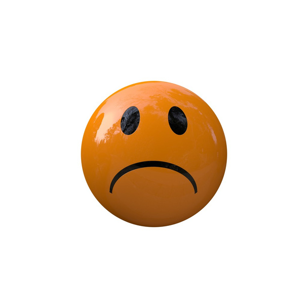 Smiley triest oranje - Foto, afbeelding