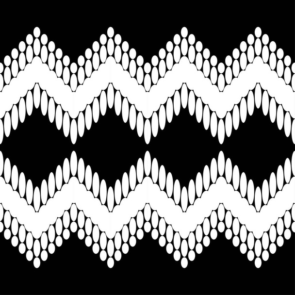 Trendy seamless pattern designs. The zigzag of dots. Vector geometric background. Can be used for wallpaper, textile, invitation card, wrapping, web page background. - Вектор, зображення