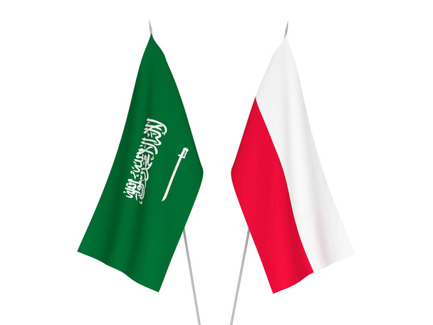 Szaúd-Arábia és zászlók Lengyelország - Fotó, kép