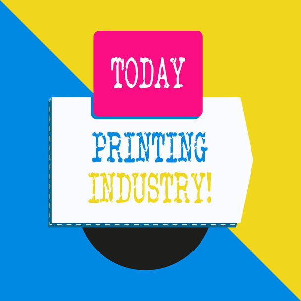 Ecriture conceptuelle montrant l'industrie de l'imprimerie. Entreprise photo texte industrie impliquée dans la production d'imprimés
. - Photo, image