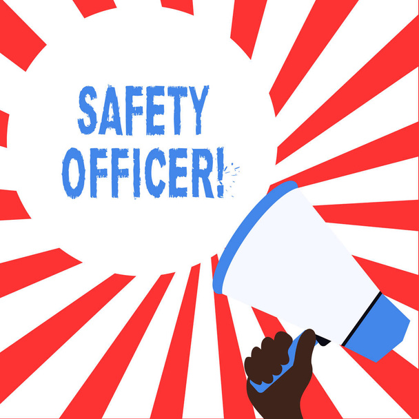 Word writing text Safety Officer. Business concept for a demonstrating responsible for ensuring safety regulations. - Photo, Image