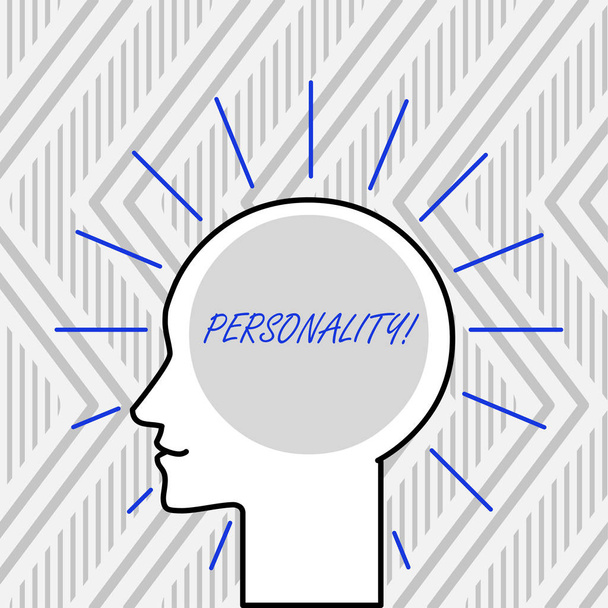 Wortschreibweise Text Persönlichkeit. Geschäftskonzept für Kombinationsmerkmale, die individuellen Charakter bilden. - Foto, Bild