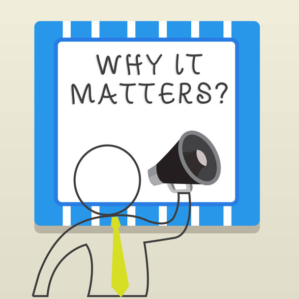 Текст для написания слов "Почему это имеет значение". Бизнес-концепция для того, чтобы спрашивать о том, что он считает важным
. - Фото, изображение