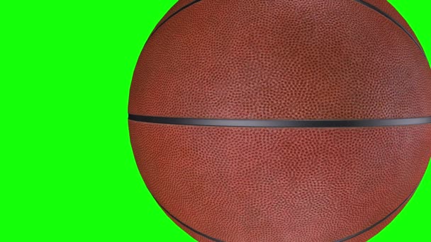 3D animation of a perfect basketball heading towards the screen. - Felvétel, videó