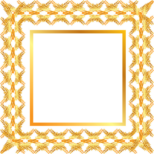 golden frame - Vektör, Görsel