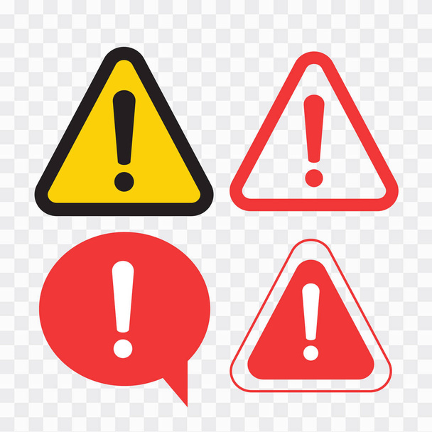Exclamation mark. The attention icon. Danger symbol. Alert icon  - Vector, Image