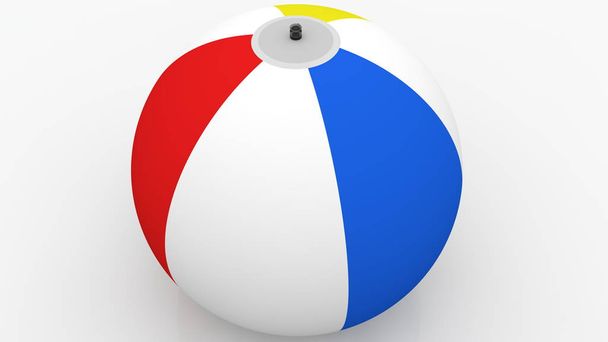 Bola de playa colorida en blanco
 - Foto, Imagen