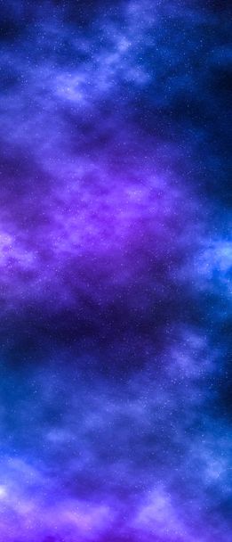 Night sky stars background, nebula clouds in cosmos - Photo, Image