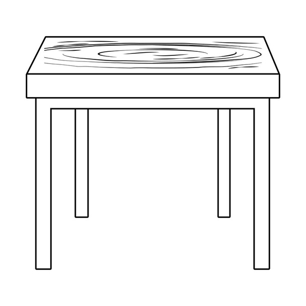 家具テーブル漫画ベクトルイラストグラフィックデザイン - ベクター画像