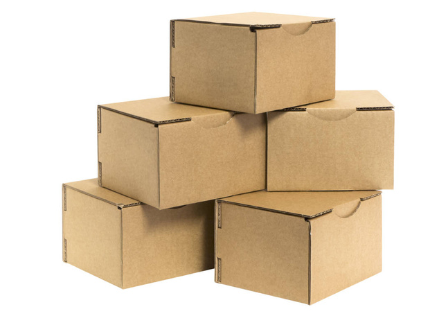 small cardboard boxes on white - Photo, Image