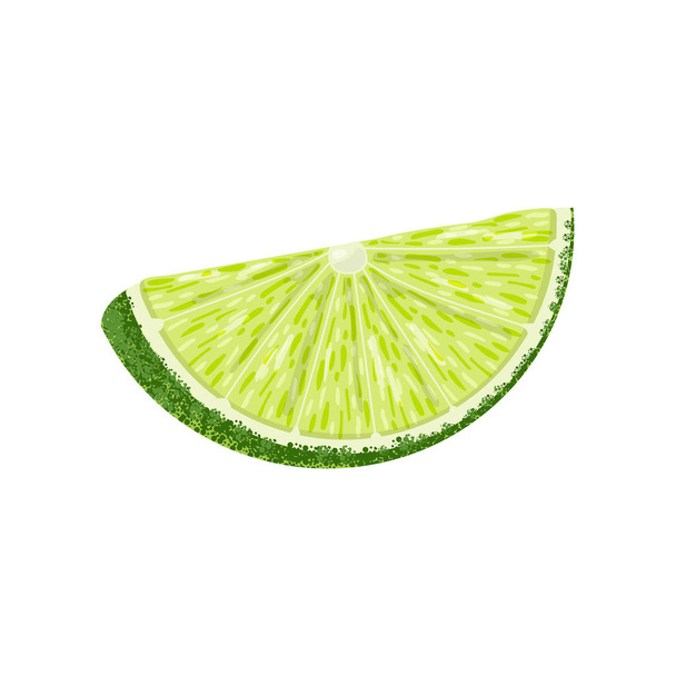 Lime slice isolated on white.  - Vector, imagen