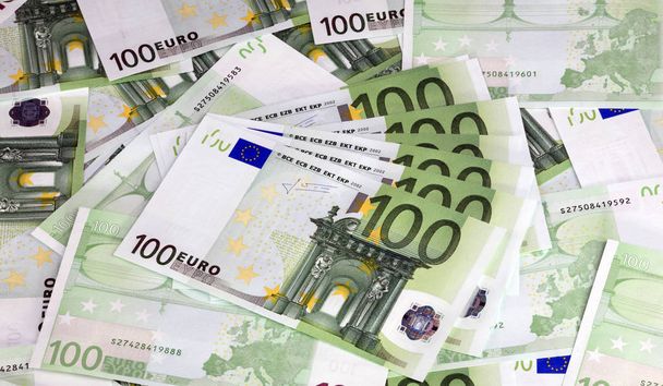 europe euros banknote of hundreds  - Фото, изображение