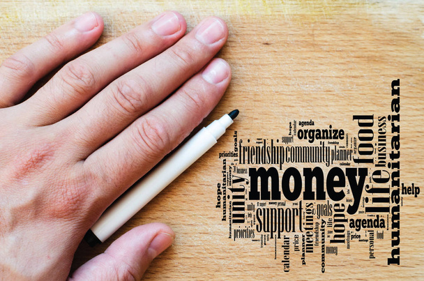 Raha sana pilvi liiketoiminnan käsite
 - Valokuva, kuva