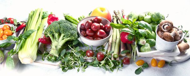 Healthy food. Vegetables and fruits - Photo, Image