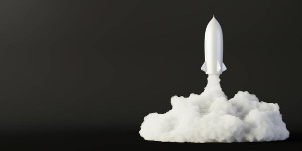 Space Race concept, originele 3D rendering - Foto, afbeelding